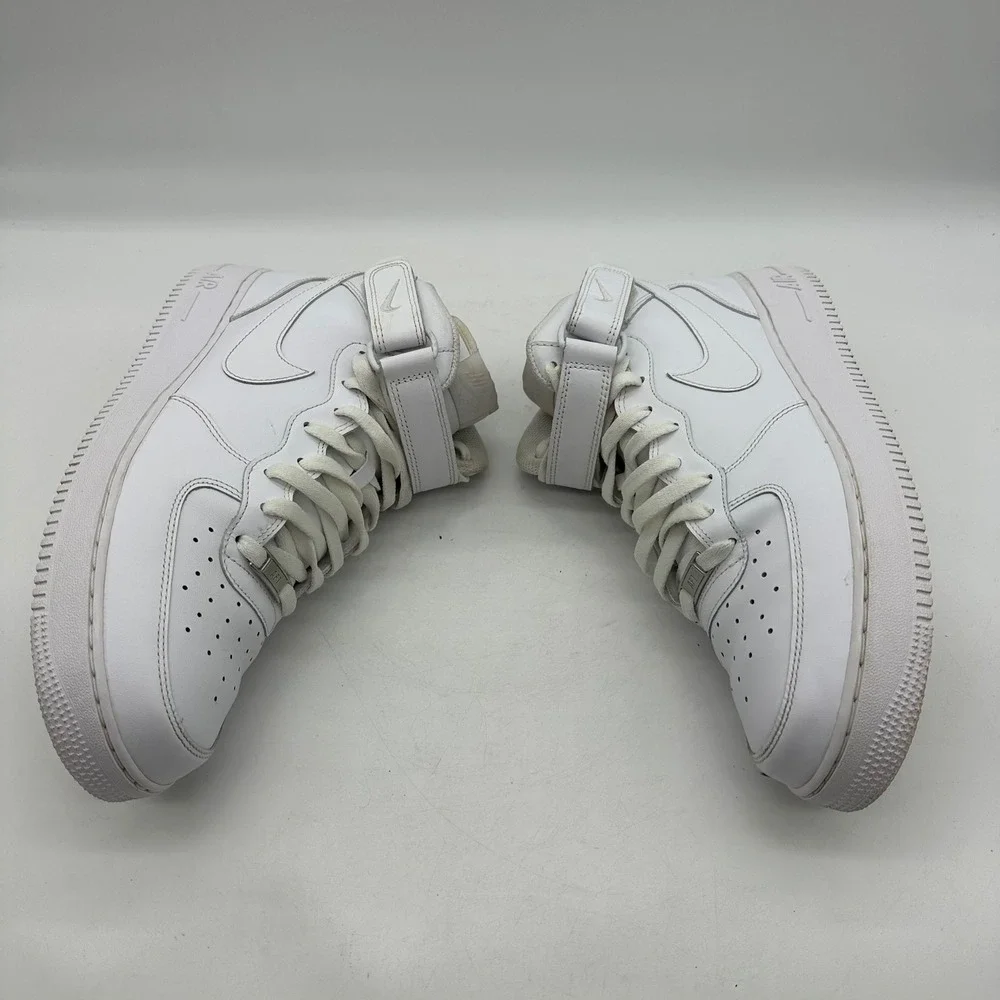 Nike CW2289-111 Mens Size 12 Shoes White Air Force 1 Mid 07 Leather Sneakers‎